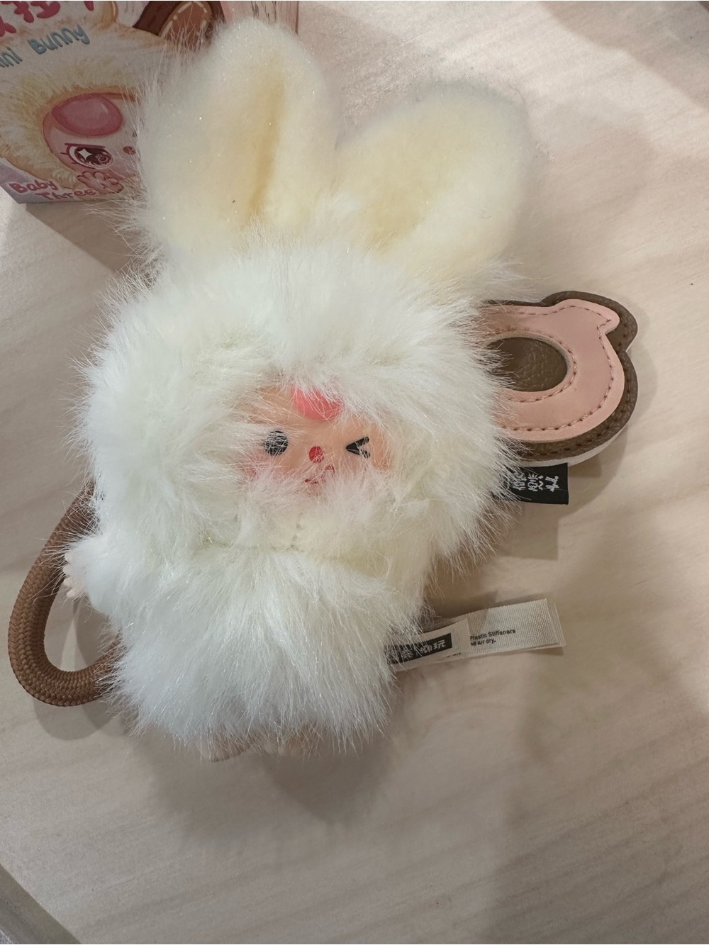 BB3 Super Mini Bunny Confirmed Letter Q Keychain Opened Blind Box
